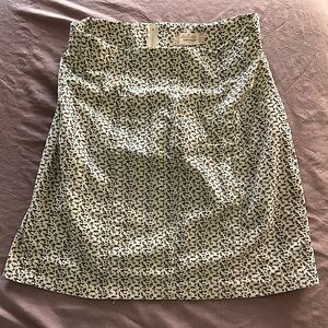 altar’d state cream corduroy & black flowers mini skirt